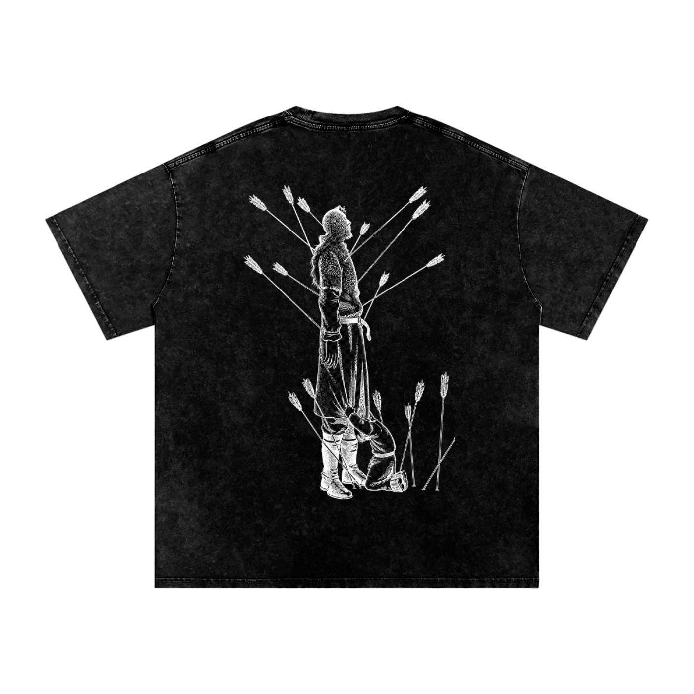 No Enemies — Washed Oversized Graphic Tee