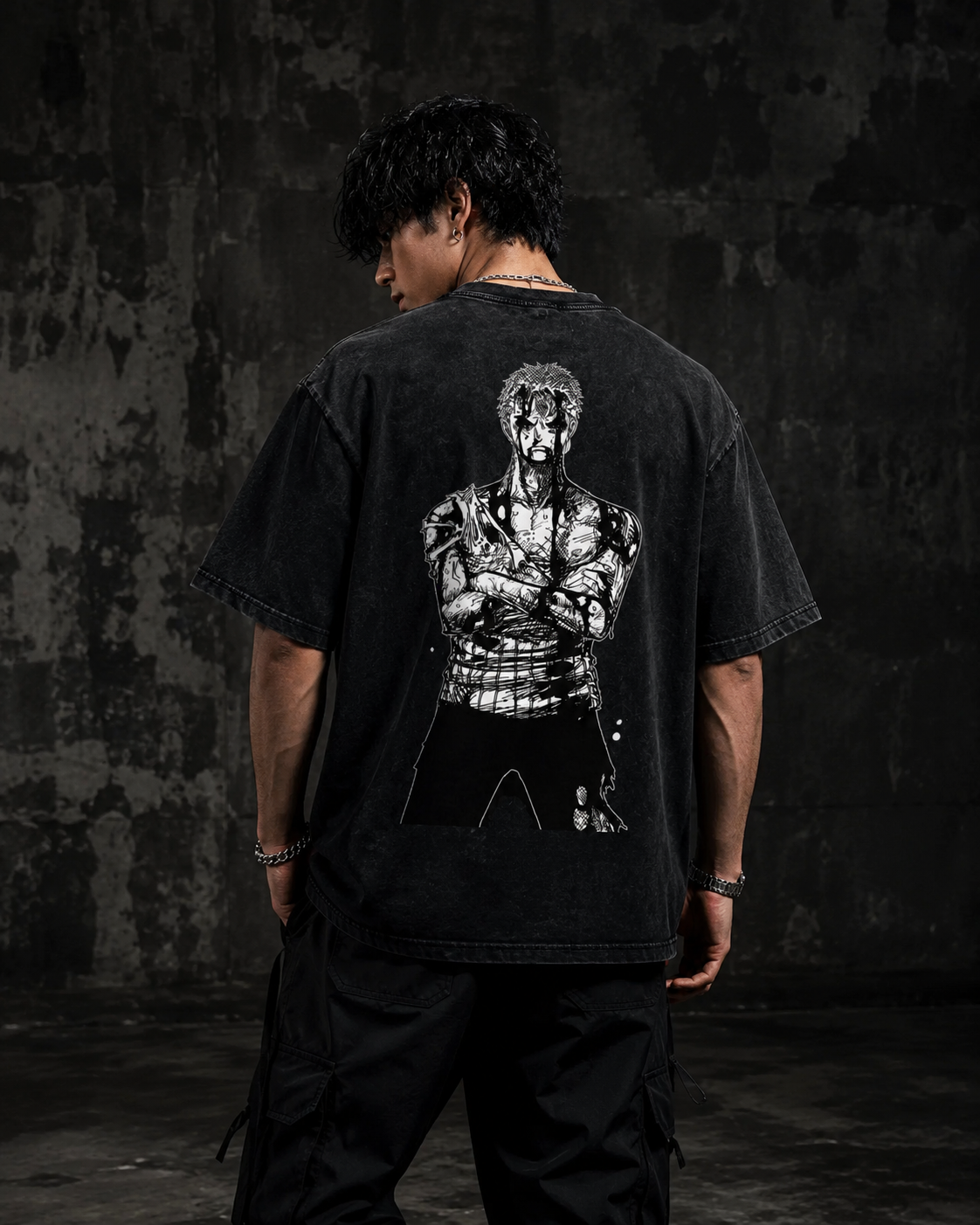 Nothing Happened — Washed Oversized Graphic Tee