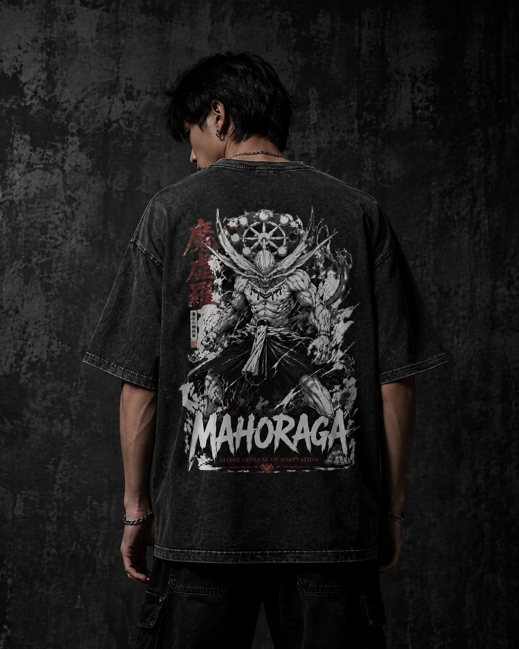 Divine General of Adaptation — Snow-Washed Oversized Tee