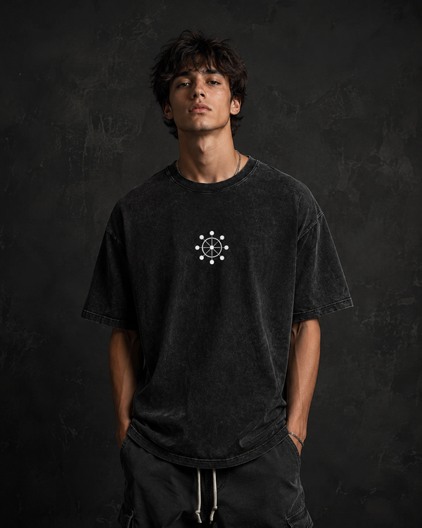 Divine General of Adaptation — Snow-Washed Oversized Tee
