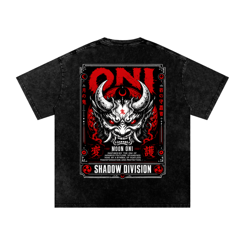 Moon Oni Shadow Division Washed Oversized Tee