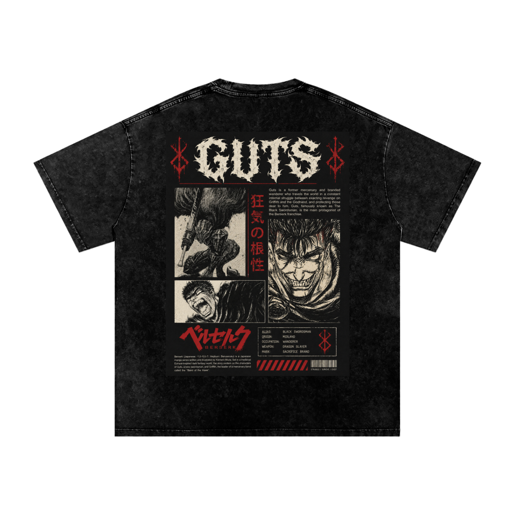 Branded Swordsman — Snow-Washed Oversized Tee