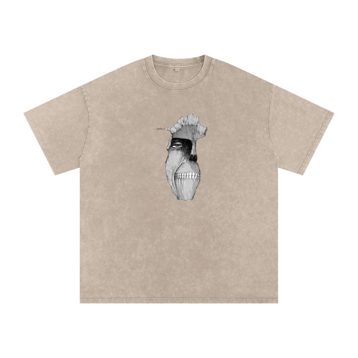 Fractured Hollow — Stone-Washed Oversized Tee