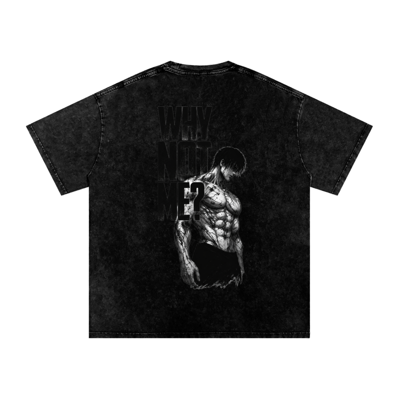 Why Not Me? — Washed Oversized Graphic Tee
