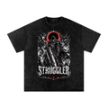 The Struggler — Snow-Washed Oversized Graphic Tee