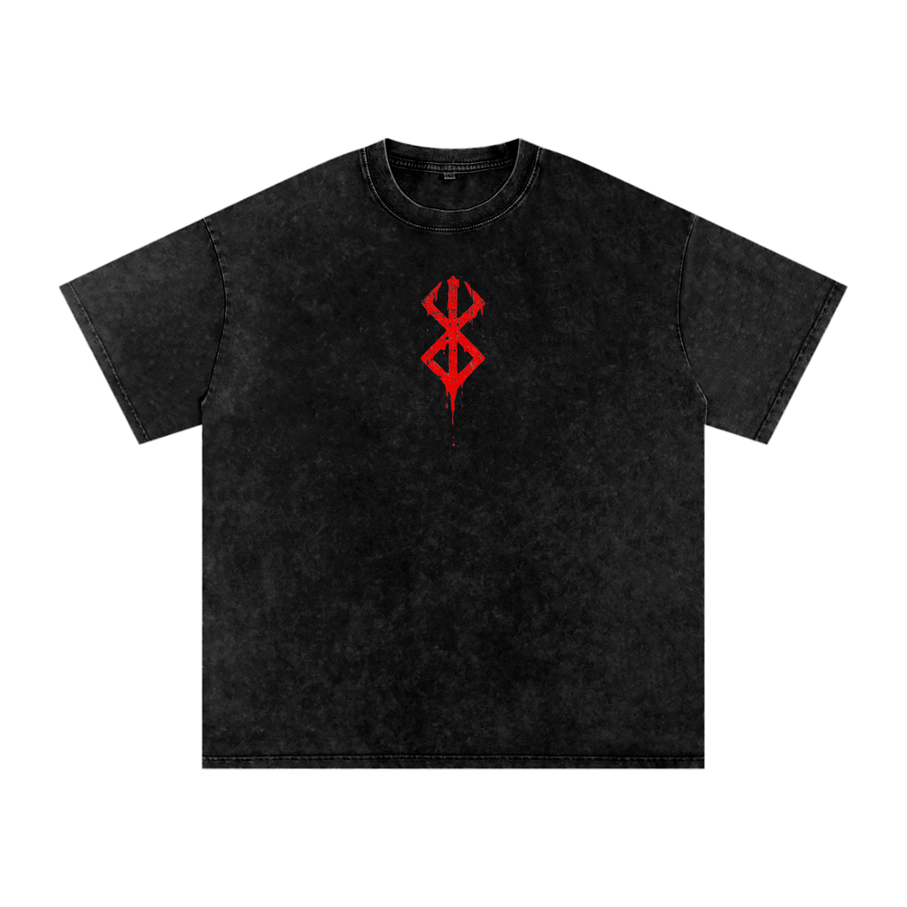 Branded Swordsman — Snow-Washed Oversized Tee