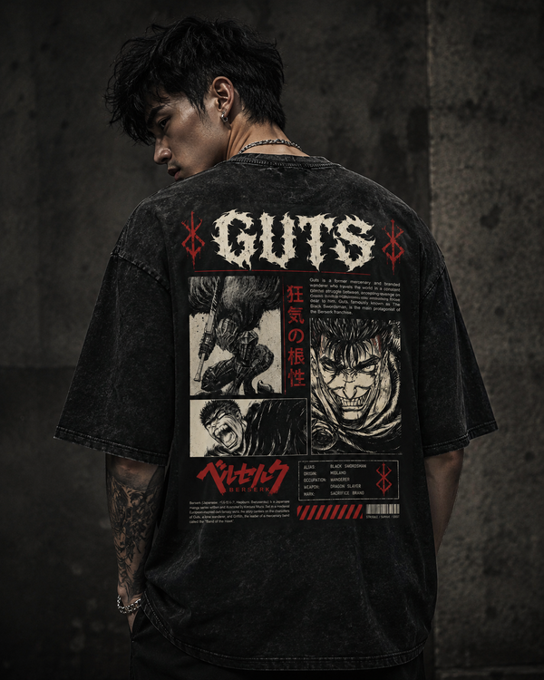 Branded Swordsman — Snow-Washed Oversized Tee